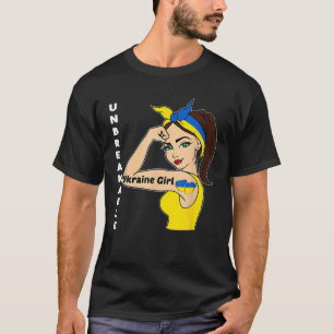 Camiseta La inquebrantable bandera ucraniana del Chica de U