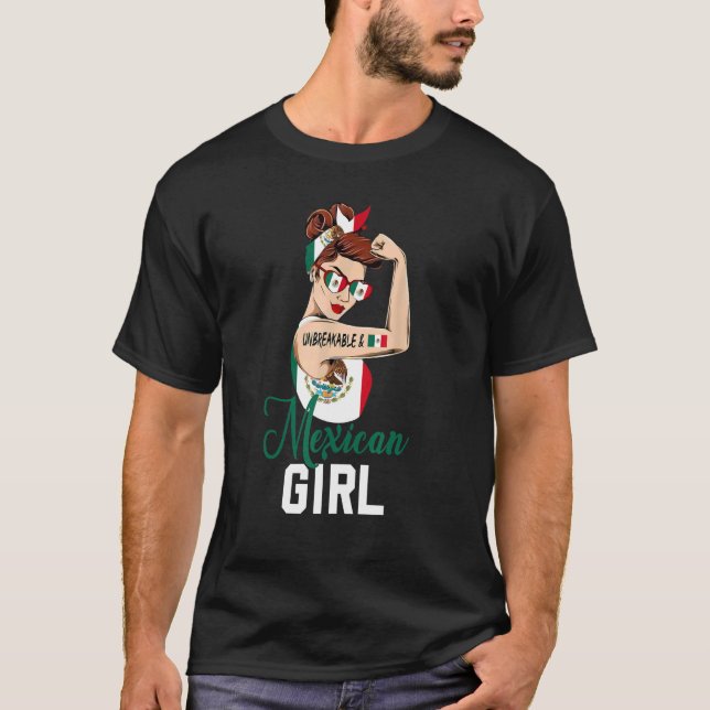 Camiseta La inquebrantable Chica mexicana Rosie the Riveter (Anverso)