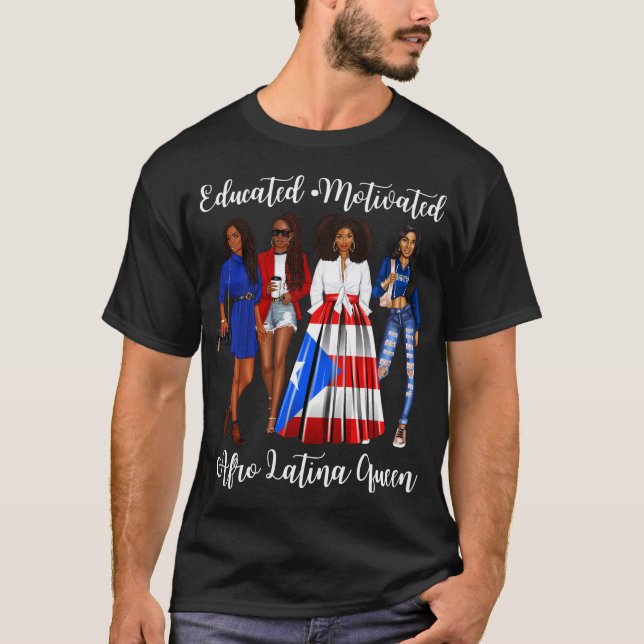 Camiseta La inspiradora Reina Latina de África (Anverso)