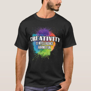 Camiseta La inteligencia creativa tiene dibujos de artistas