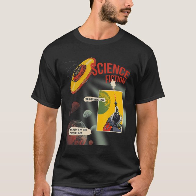 Camiseta La invasión de Ufo al Saucer en Sience Fiction A d (Anverso)