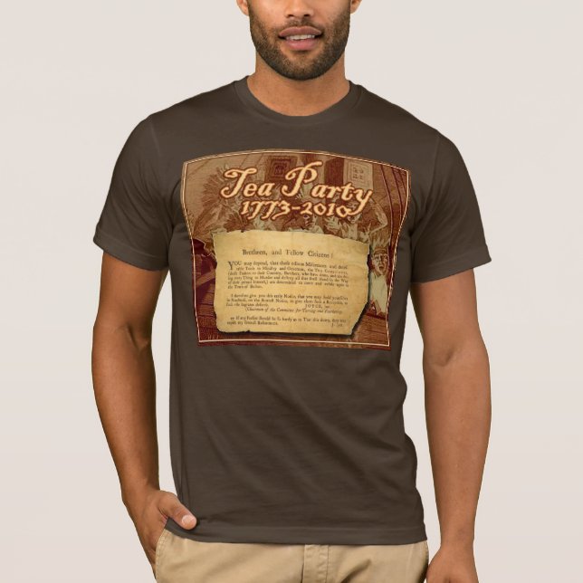 Camiseta ¡La invitación original de la fiesta del té! (Anverso)