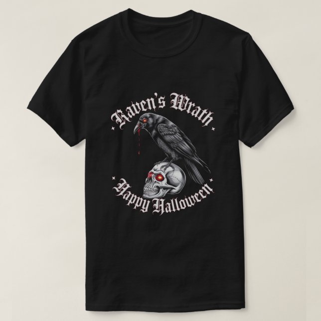 Camiseta La ira de Raven: Feliz Halloween (Diseño del anverso)