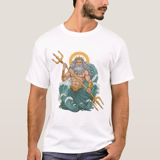 Camiseta la ira del dios del mar Poseidón (Anverso)