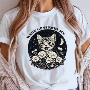 Camiseta La ira del gato lindo me consume divertido gatito