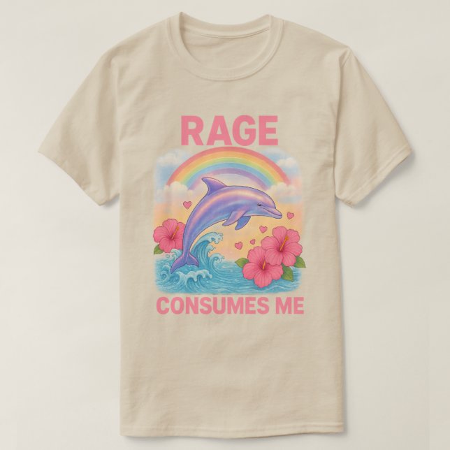 Camiseta La ira me consume delfín   (Diseño del anverso)