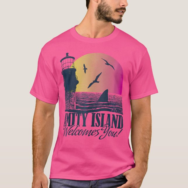 Camiseta La Isla Jaws Aity Le Da La Bienvenida Al Atardecer (Anverso)
