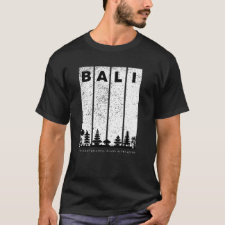 Camiseta La isla más bella de Bali blanca y negra