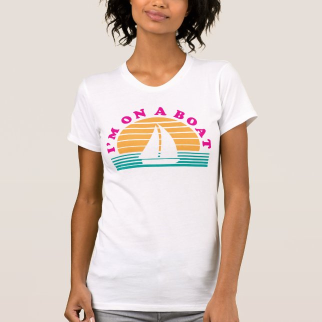Camiseta La isla sola en un barco (Anverso)