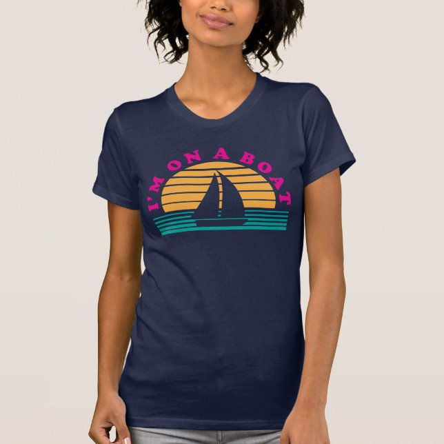 Camiseta La isla sola en un barco (Anverso)