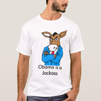 Camiseta la izquierda, Obama es un Jackass