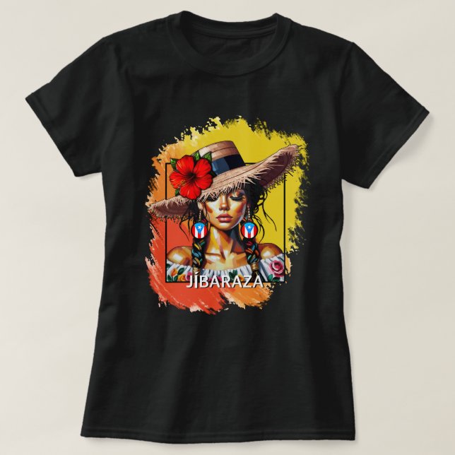 Camiseta La Jibaraza 5 – Puerto Rican Jíbara • Boricua (Diseño del anverso)