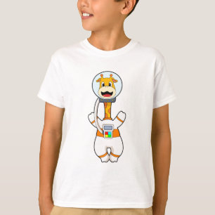 Camiseta La jirafa como astronauta en el disfraz