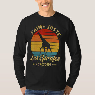 Camiseta La jirafa de Safari que amo a las jirafas