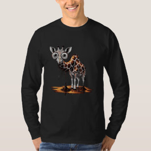 Camiseta La jirafa derretida diseño de arte surreal diverti