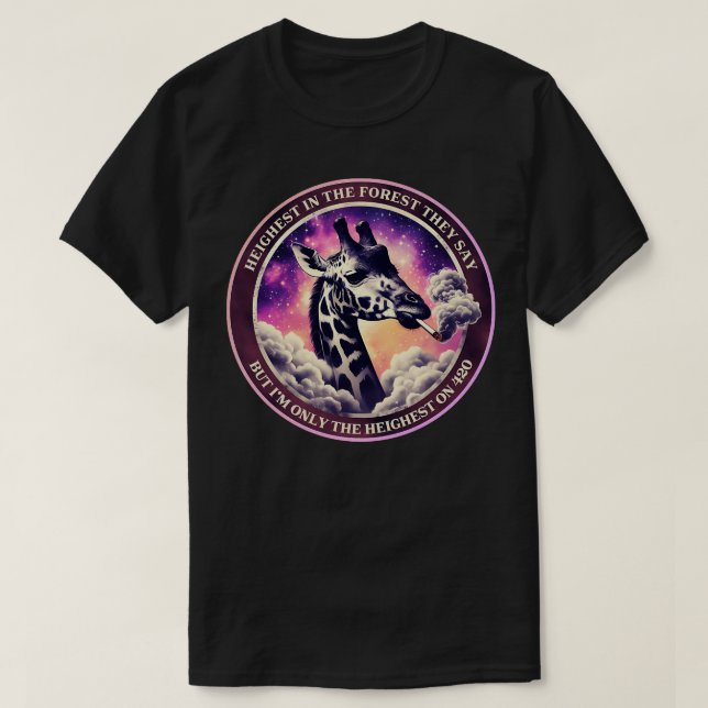 Camiseta La jirafa más alta del bosque feliz (Diseño del anverso)