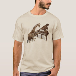 Camiseta La jirafa talentosa juega el piano de cola