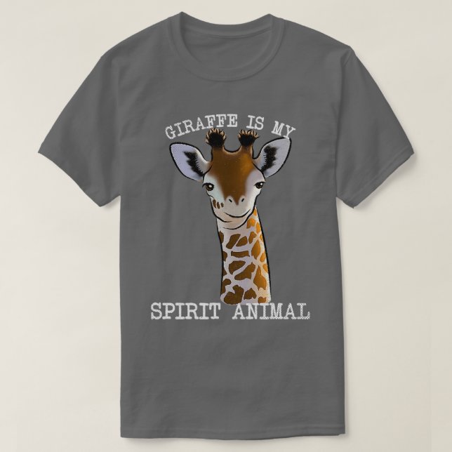 Camiseta La jirafa vintage es mi animal espiritual (Diseño del anverso)