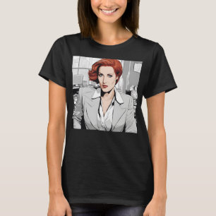 Camiseta La joven belleza pelirroja en el cargo