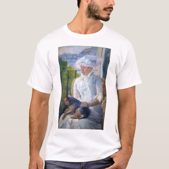 Camiseta La joven Chica y su perro, Mary Cassatt (Anverso)