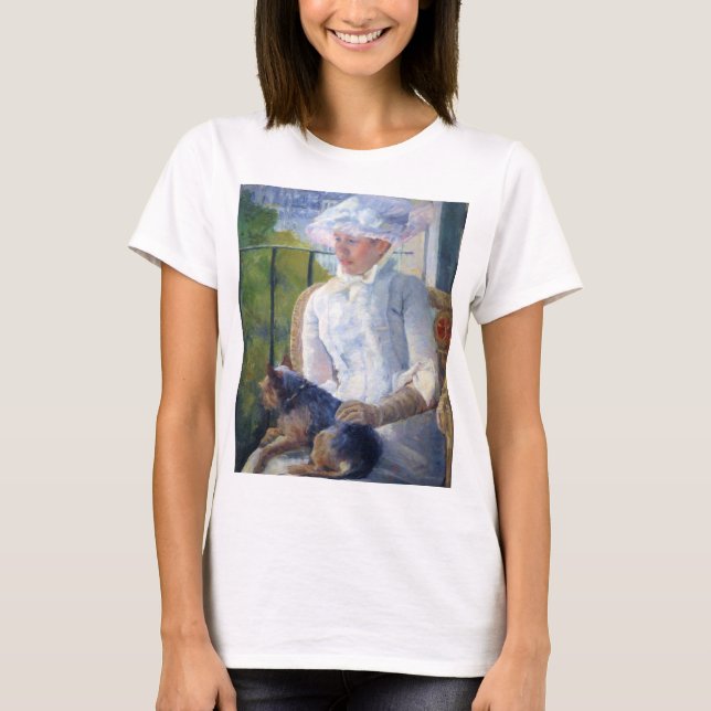 Camiseta La joven Chica y su perro, Mary Cassatt (Anverso)