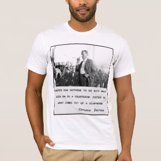 Camiseta La justicia de Clarence Darrow sale de sala de