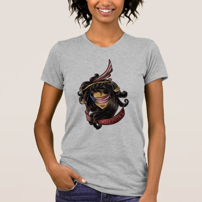 Camiseta La justicia está ciega por la justicia de la calle (Anverso)