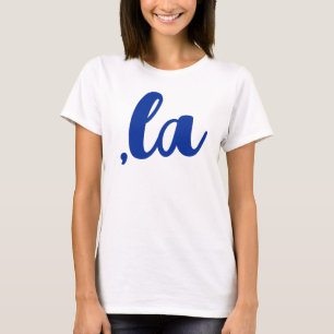 Camiseta ,la Kamala coma pronuncia texto de demócrata azul