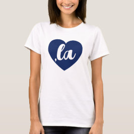 Camiseta ,la KAMALA texto demócrata azul corazón