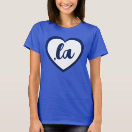 Camiseta ,la KAMALA texto demócrata azul corazón