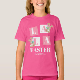 Camiseta La La Easter Conejito Rosa Niñas