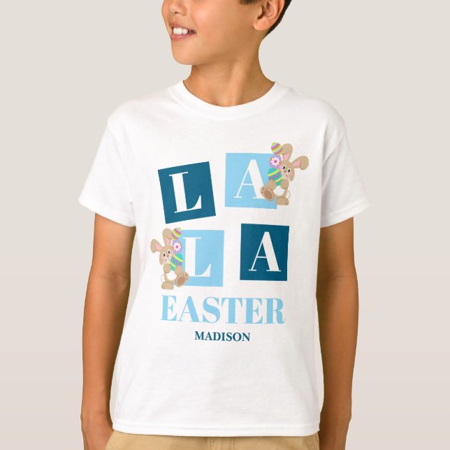 Camiseta La La Easter Cute Bunny Kids T-Shirt (Anverso)