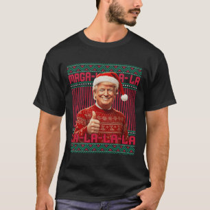 Camiseta La La La Donald Trump engaña a 47 Navidades feos s