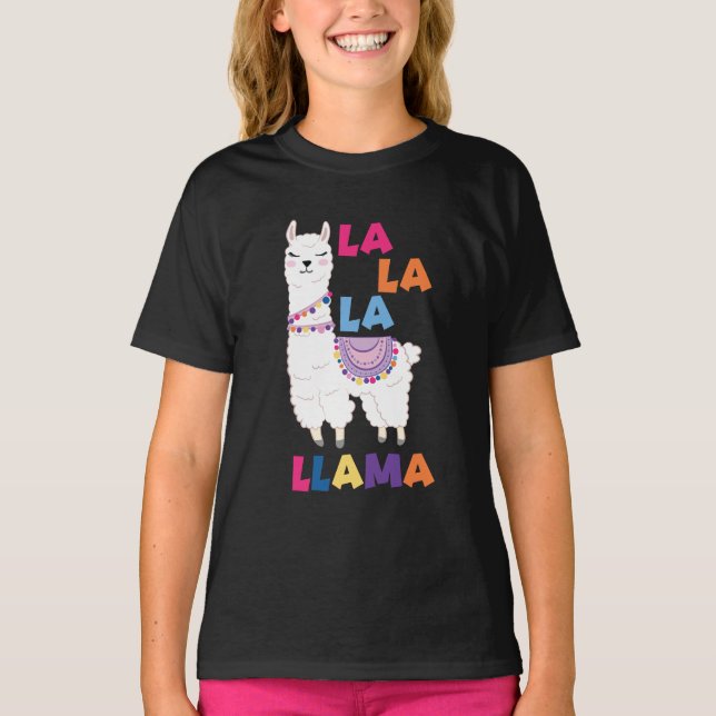 Camiseta La La La Llama - Canto gracioso Llama (Anverso)