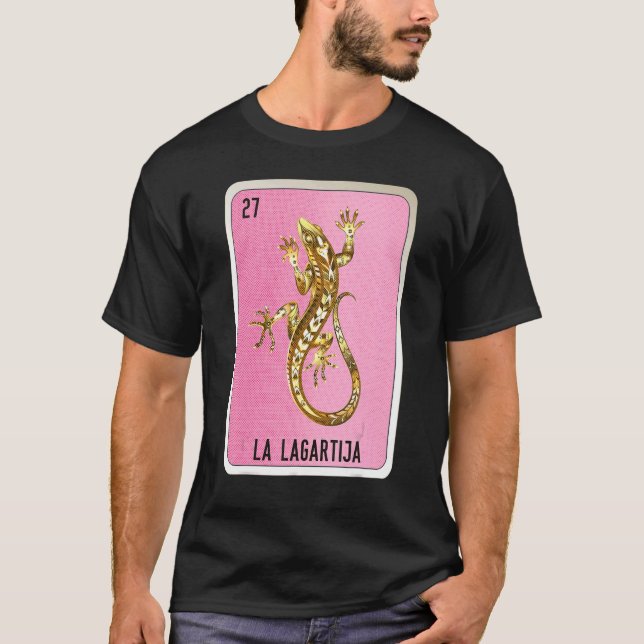 Camiseta La Lagartija Mexicana Lottery Bingo Cards (Anverso)
