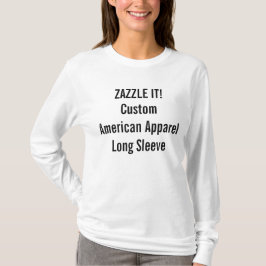 Camiseta La larga manga de ropa de Personalizado estadounid