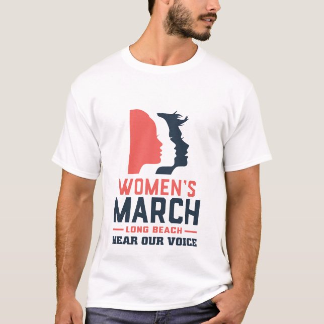Camiseta La larga playa de la Marcha de las Mujeres escucha (Anverso)