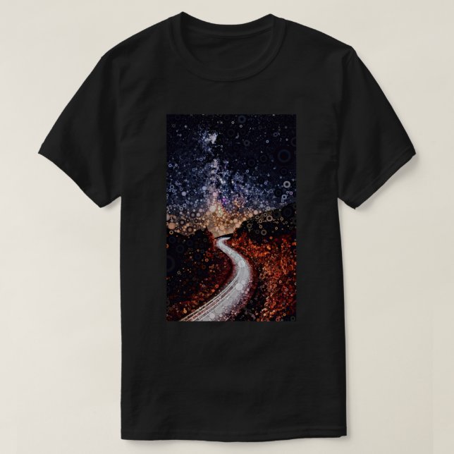 Camiseta La larga y sinuosa carretera (Diseño del anverso)
