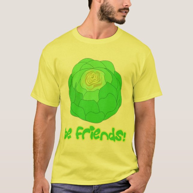 Camiseta la lechuga sea amigos (Anverso)