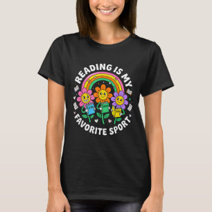 Camiseta La lectura de flores retro es el deporte favorito