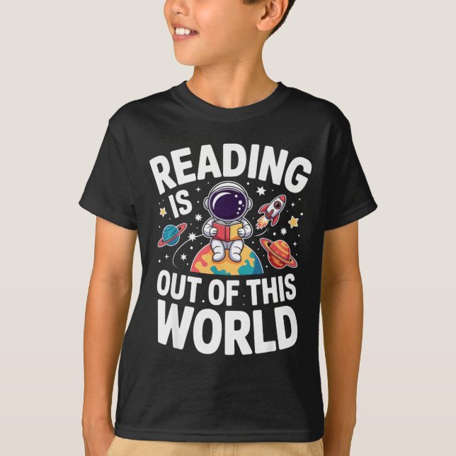 Camiseta La lectura es de libros divertidos de espacio extr (Anverso)