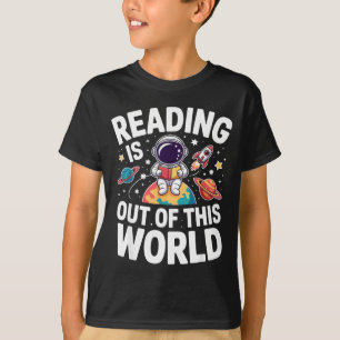 Camiseta La lectura es divertida fuera de este mundo espaci