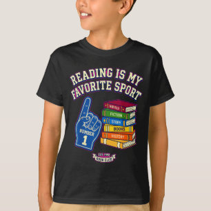Camiseta La lectura es mi dedo de espuma de deporte favorit