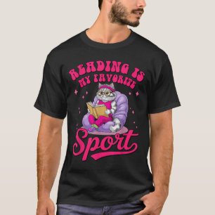 Camiseta La lectura es mi libro divertido Srt gato favorito