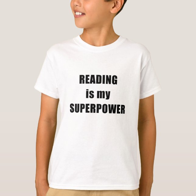 Camiseta La lectura es mi superpotencia (Anverso)