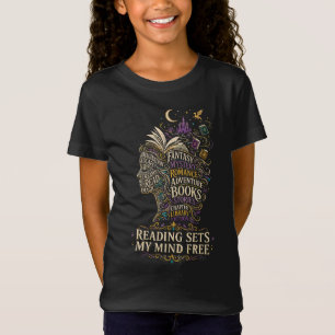 Camiseta La lectura libera mi mente para los amantes de los