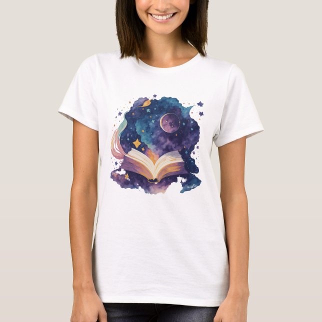 Camiseta La Lectura Mágica En El Libro De Las Acuarelas Noc (Anverso)