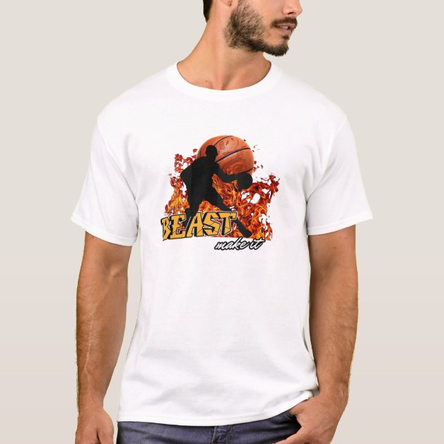 Camiseta La legendaria bestia de fuego de baloncesto (Anverso)