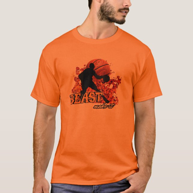 Camiseta La legendaria bestia de fuego de baloncesto (Anverso)