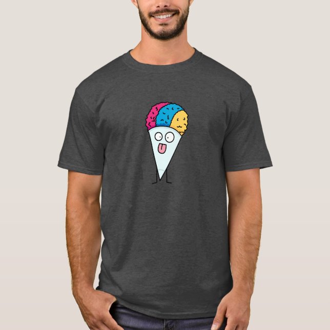Camiseta La lengua del cono de la nieve hacia fuera aviva (Anverso)